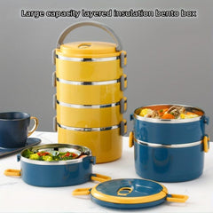 Stainless Steel Insulated Lunch Box with Divided Compartments