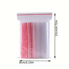 200pcs Self-Sealing Storage Zipper Bags Leak Proof Freeze