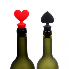 2pcs Silicone Heart Wine Beer Bottle Stopper Cork Drink Seal Stopper