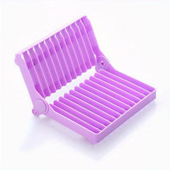 Foldable Dish Rack Multifunctional Utensil Holder for Kitchen Countertop