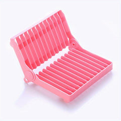 Foldable Dish Rack Multifunctional Utensil Holder for Kitchen Countertop