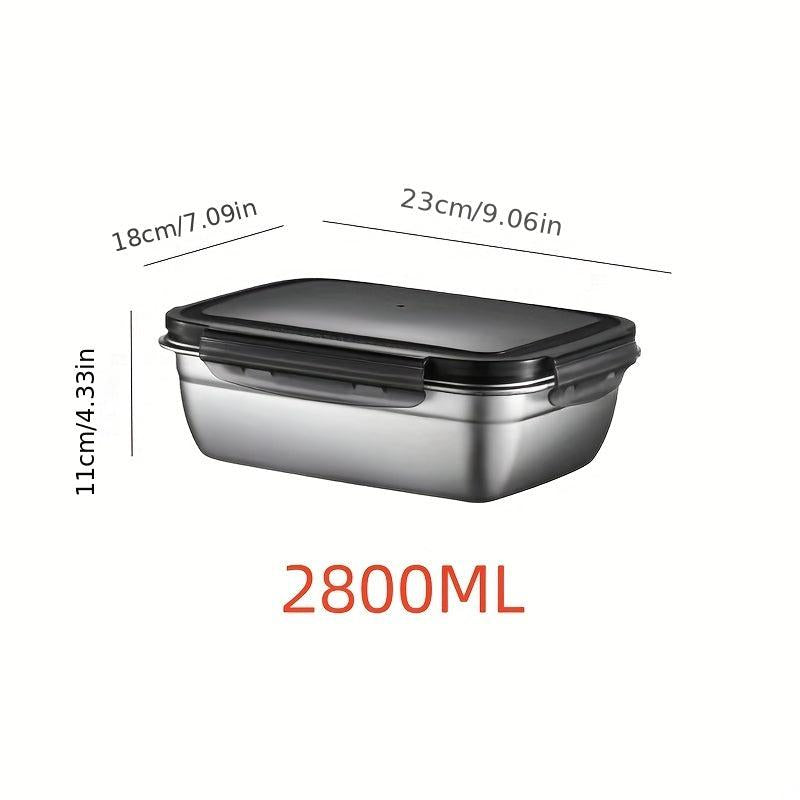 SUS304 Stainless Steel Food Storage Container with Lid