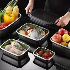 SUS304 Stainless Steel Food Storage Container with Lid