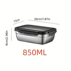 SUS304 Stainless Steel Food Storage Container with Lid