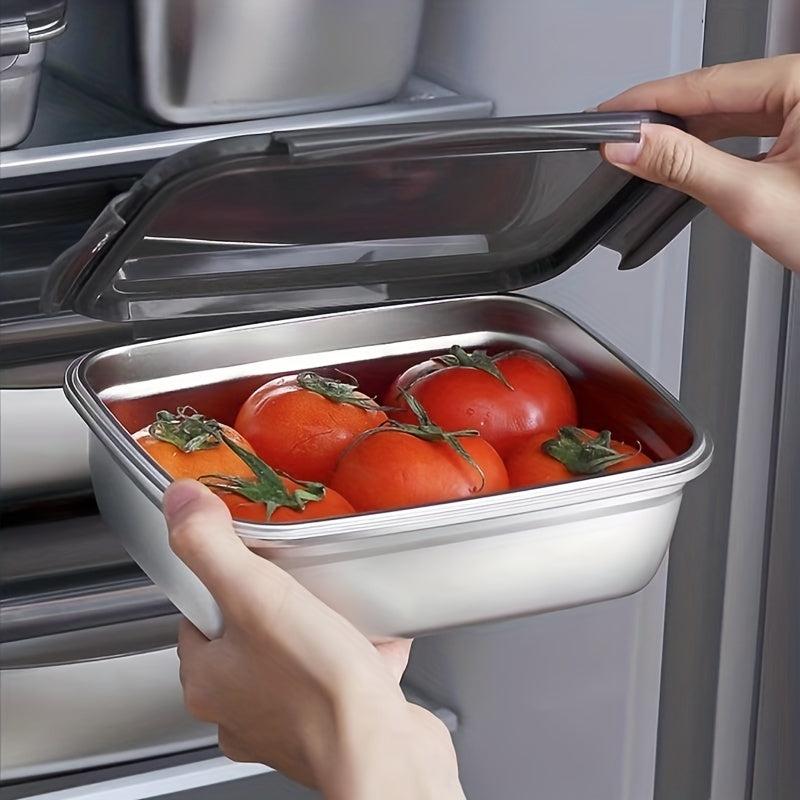SUS304 Stainless Steel Food Storage Container with Lid