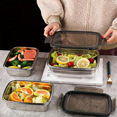 SUS304 Stainless Steel Food Storage Container with Lid