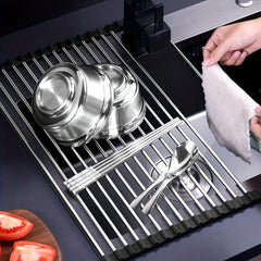 1pc Kitchen Sink Drain Basket With 9 12 18 Tubes Sink Drain Rack
