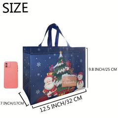 8 Pcs Christmas Gift Bags Bulk Reusable Non Woven Xmas Bags Waterproof