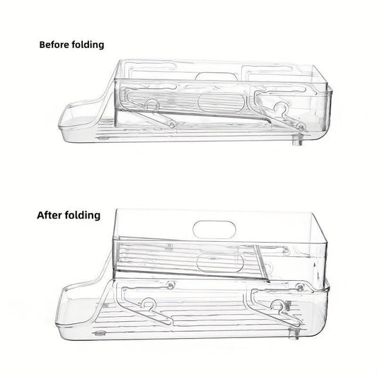 Folding 2 Layer Can Organizer For Refrigerator & Pantry