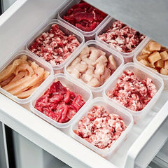 4pcs Transparent Refrigerator Storage Box Keep Food Fresh