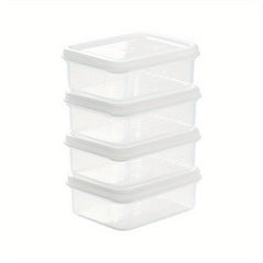4pcs Transparent Refrigerator Storage Box Keep Food Fresh