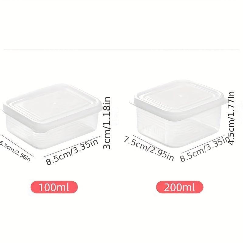 4pcs Transparent Refrigerator Storage Box Keep Food Fresh