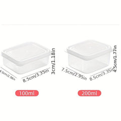 4pcs Transparent Refrigerator Storage Box Keep Food Fresh