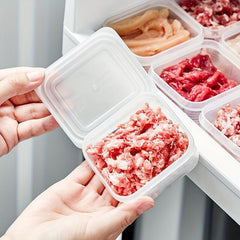 4pcs Transparent Refrigerator Storage Box Keep Food Fresh
