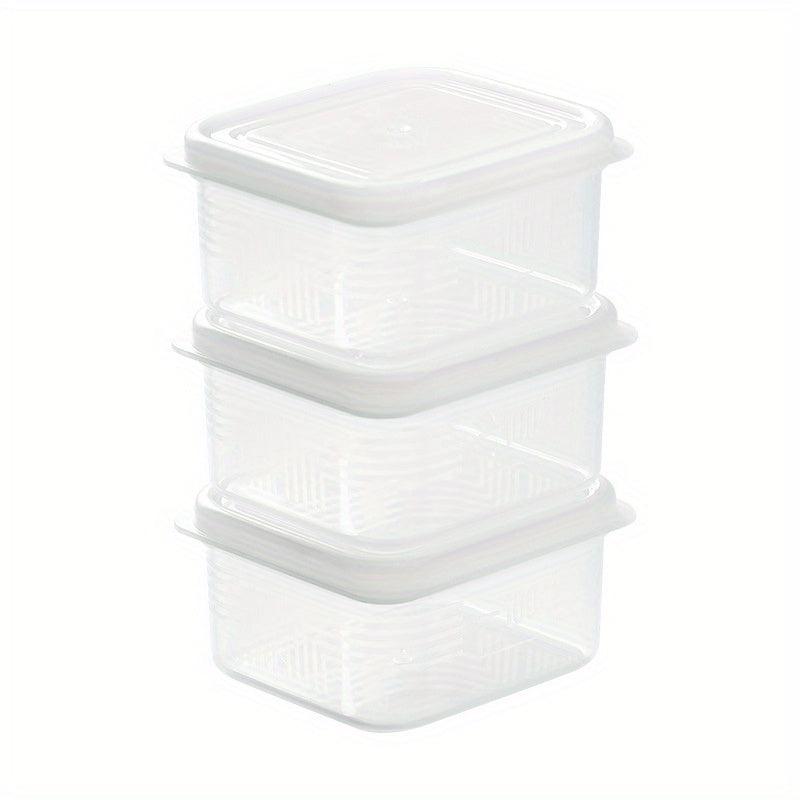 4pcs Transparent Refrigerator Storage Box Keep Food Fresh