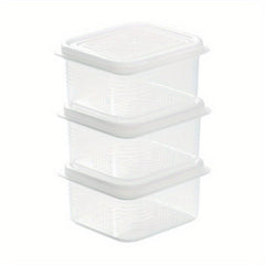4pcs Transparent Refrigerator Storage Box Keep Food Fresh
