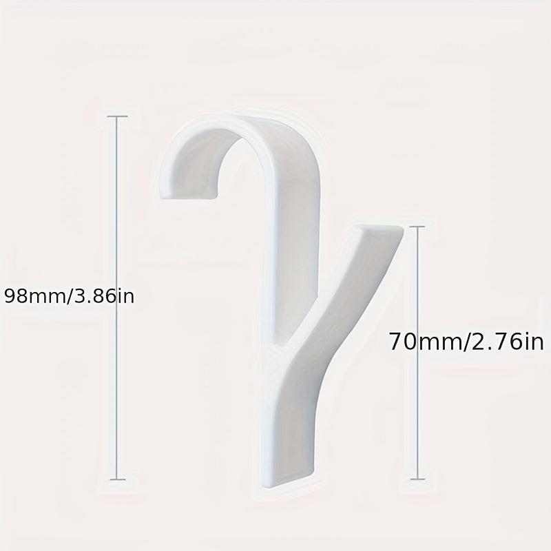 2pcs Kitchen Bathroom Hanger Clips Storage Racks Clear Hanger Towel Clothes Scar