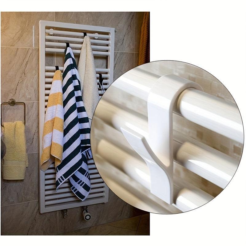 2pcs Kitchen Bathroom Hanger Clips Storage Racks Clear Hanger Towel Clothes Scar