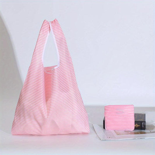 1pc Reusable Foldable Nylon Shopping Bag Waterproof Household Supplies