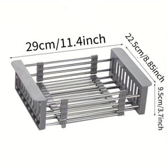 Adjustable Dish Drainer Sink Extendable Colander
