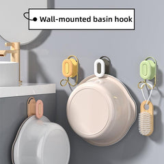 Nordic Style Retractable Plastic Washbasin Hook Adjustable Bath Basin Washstand