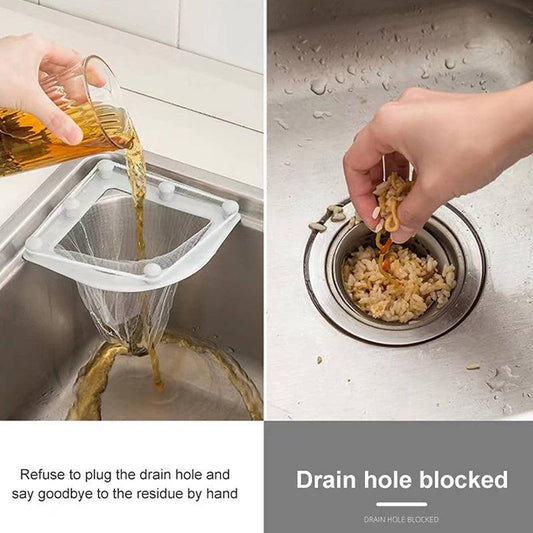 30 Mesh Bags Sink Filter Hanging Drain Rack Basket Strainer Kitchen Trash Storag