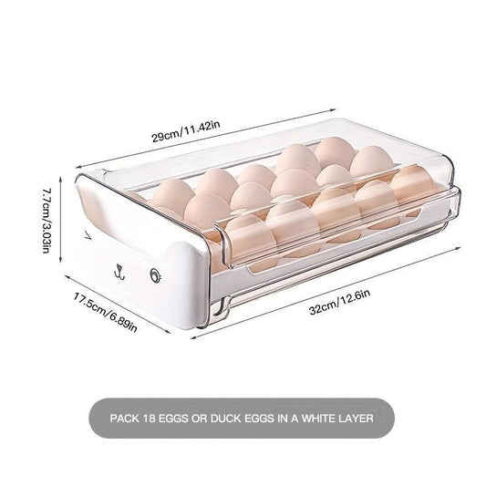 Egg Storage Box 2 Layer Stackable Tray Preservation Rack