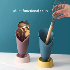 Chopstick Storage Tube Drain Basket Plastic Tableware Holder