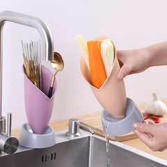 Chopstick Storage Tube Drain Basket Plastic Tableware Holder