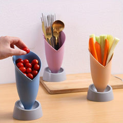 Chopstick Storage Tube Drain Basket Plastic Tableware Holder