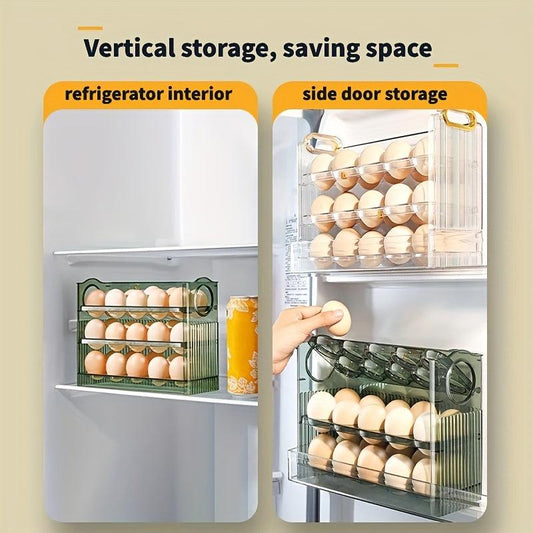 3 Tier Egg Tray for Refrigerator Side Door Plastic Egg Basket