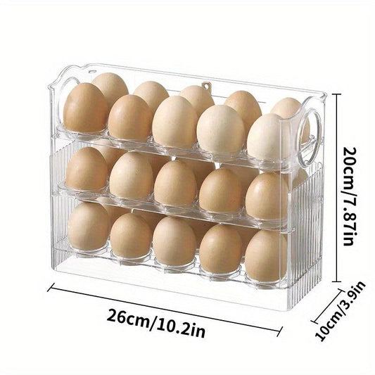 3 Tier Egg Tray for Refrigerator Side Door Plastic Egg Basket