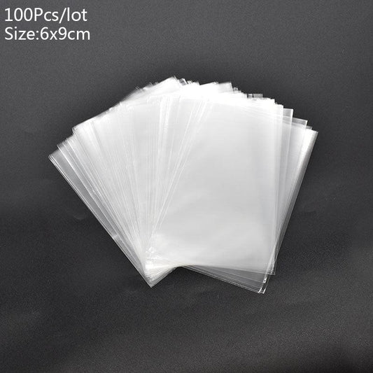 100pcs Clear Plastic Bags for Candy Lollipops Cookies