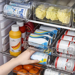 Beverage Storage Boxes 2 Layer Fridge Organizer Set