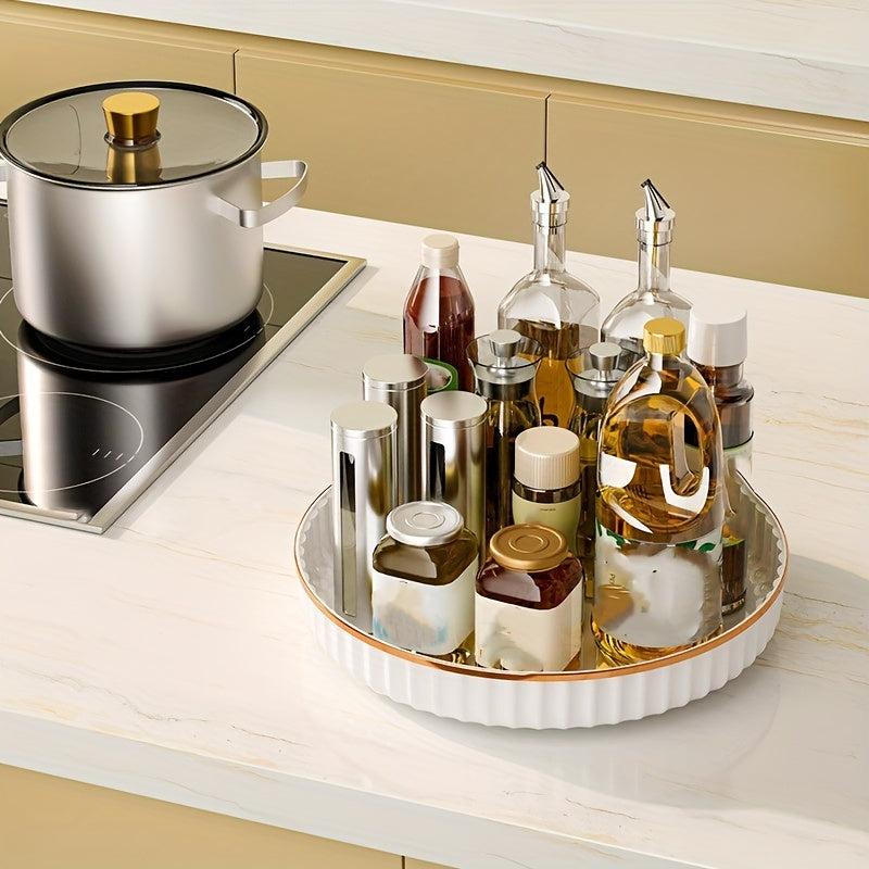 2 Tier 360 Rotating Makeup Organizer Spinning Cosmetics Display