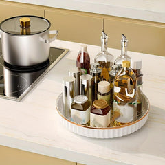 2 Tier 360 Rotating Makeup Organizer Spinning Cosmetics Display