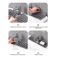 Silicone Kitchen Sink Splash Guard for Faucet