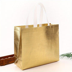 Glossy Reusable Shopping Bag Non woven Tote Bag Foldable Gift Bag