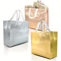 Glossy Reusable Shopping Bag Non woven Tote Bag Foldable Gift Bag