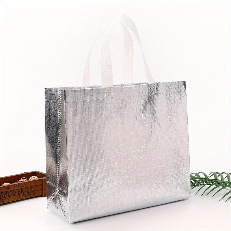 Glossy Reusable Shopping Bag Non woven Tote Bag Foldable Gift Bag