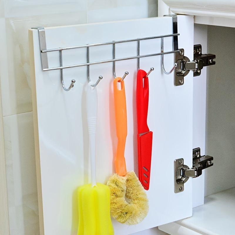 Stainless Steel 5 Hook Cabinet Hooks - Strong and Durable