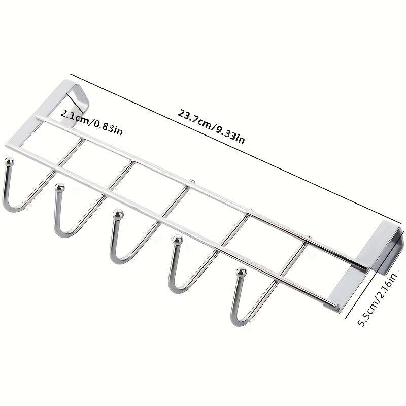 Stainless Steel 5 Hook Cabinet Hooks - Strong and Durable