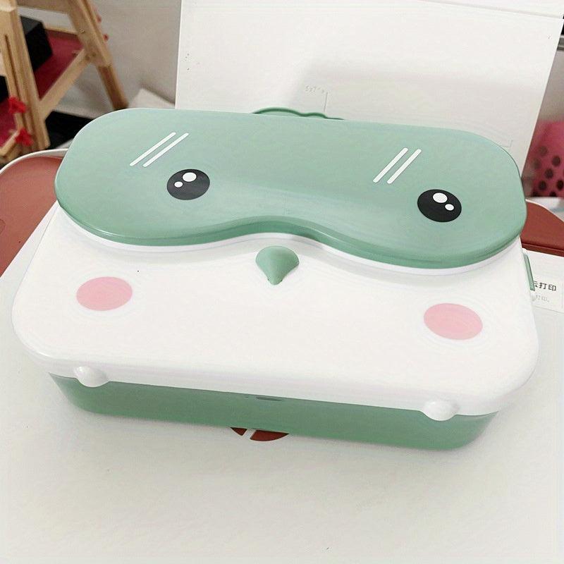 Cartoon Insulation Lunch Box Square Divided for Teenagers & Workers