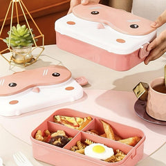 Cartoon Insulation Lunch Box Square Divided for Teenagers & Workers