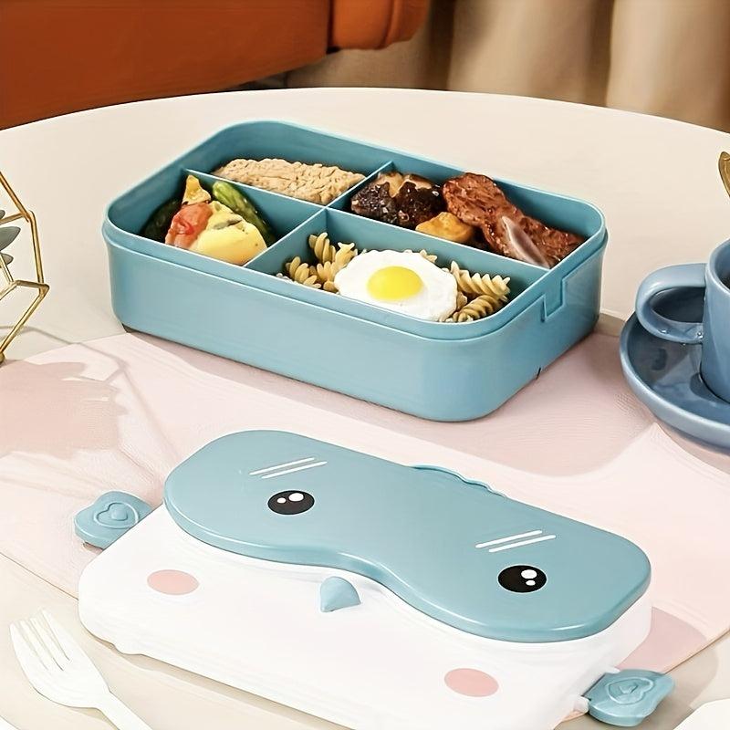 Cartoon Insulation Lunch Box Square Divided for Teenagers & Workers