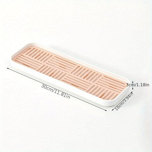 Kitchen Sponge Holder Countertop Sink Organizer with Drain Soap Storage Rack