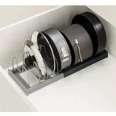 Expandable Pot And Pan Organizer Rack - Adjustable Dividers