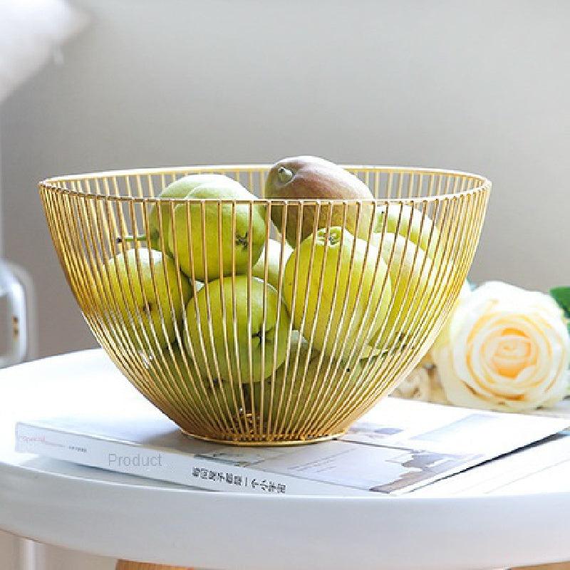 Nordic Style Wrought Iron Fruit Basket Stainless Steel Fruit Bowl