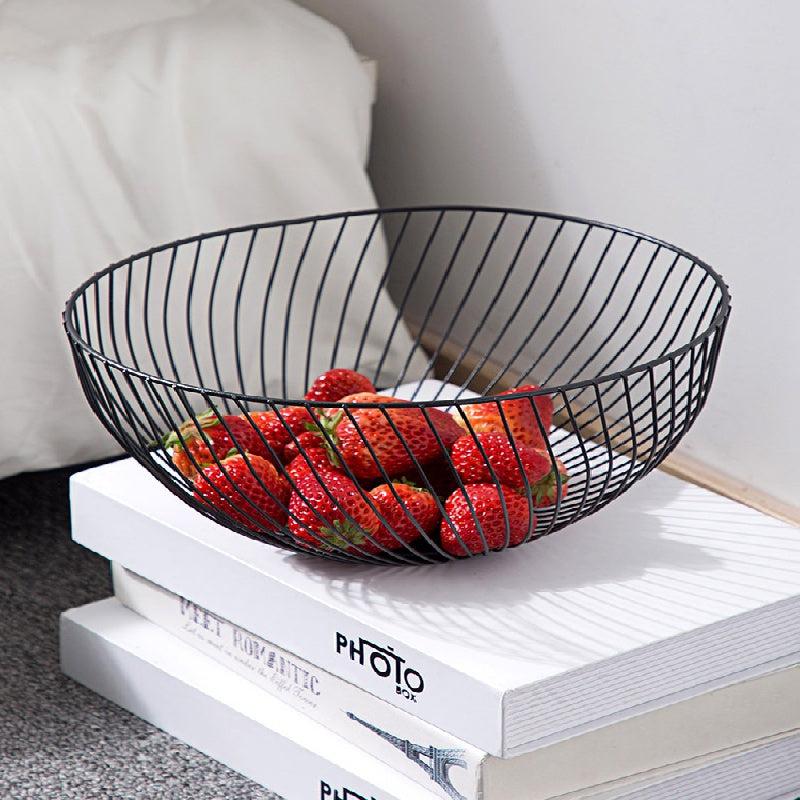 Nordic Style Wrought Iron Fruit Basket Stainless Steel Fruit Bowl