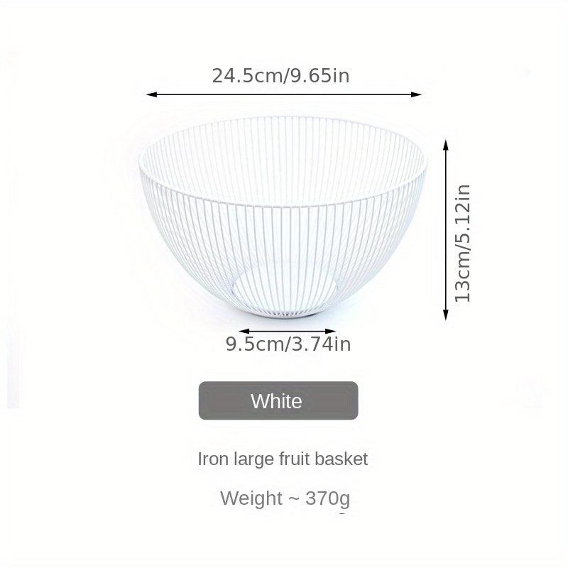Nordic Style Wrought Iron Fruit Basket Stainless Steel Fruit Bowl